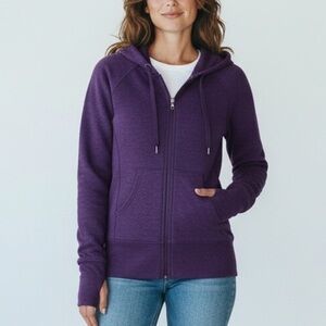Zella Purple Zip up Hoodie in Size Small